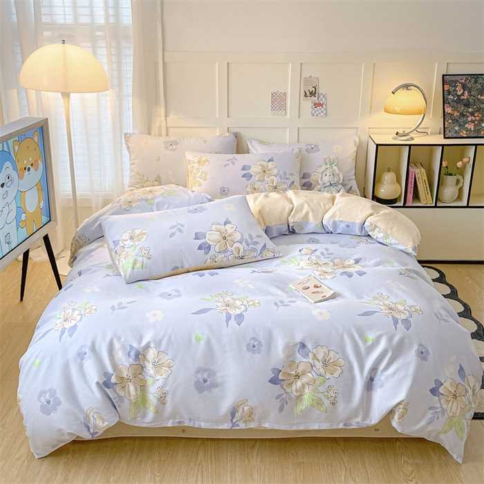 91家纺网 家纺一手货源 找家纺 澜妃 2025春夏新款12868全棉纯棉印花单被套 春日记忆