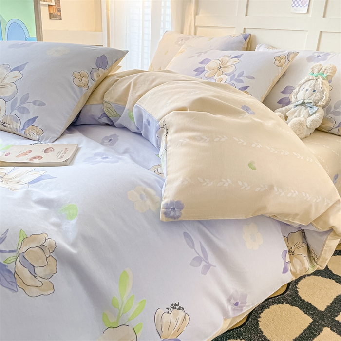 91家纺网 家纺一手货源 找家纺 澜妃 2025春夏新款12868全棉纯棉印花单被套 春日记忆