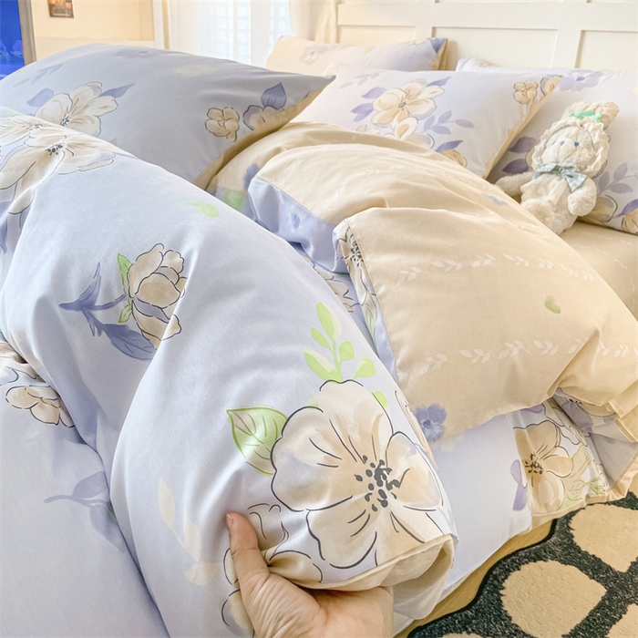 91家纺网 家纺一手货源 找家纺 澜妃 2025春夏新款12868全棉纯棉印花单被套 春日记忆