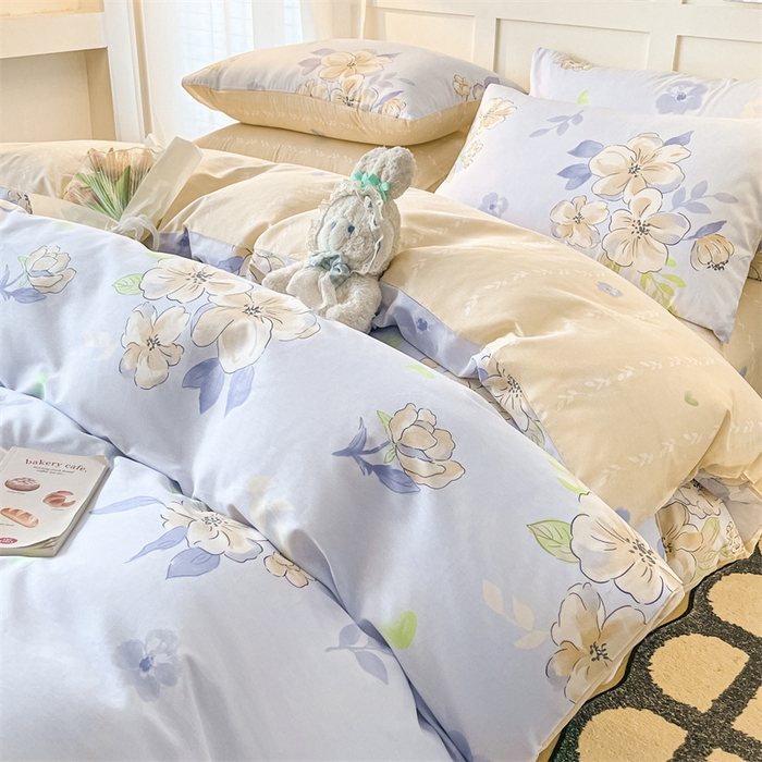 91家纺网 家纺一手货源 找家纺 澜妃 2025春夏新款12868全棉纯棉印花单被套 春日记忆