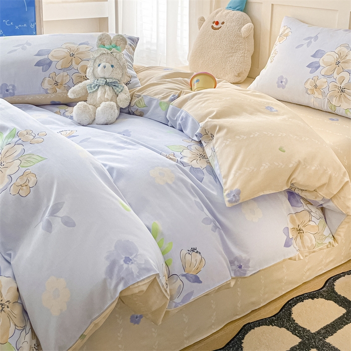 91家纺网 家纺一手货源 找家纺 澜妃 2025春夏新款12868全棉纯棉印花单被套 春日记忆