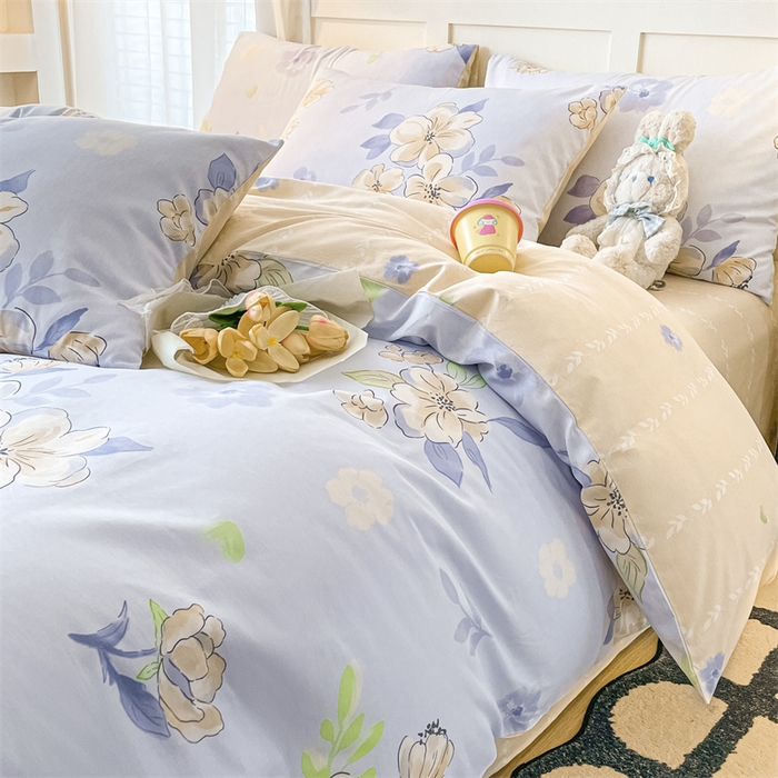 91家纺网 家纺一手货源 找家纺 澜妃 2025春夏新款12868全棉纯棉印花单被套 春日记忆