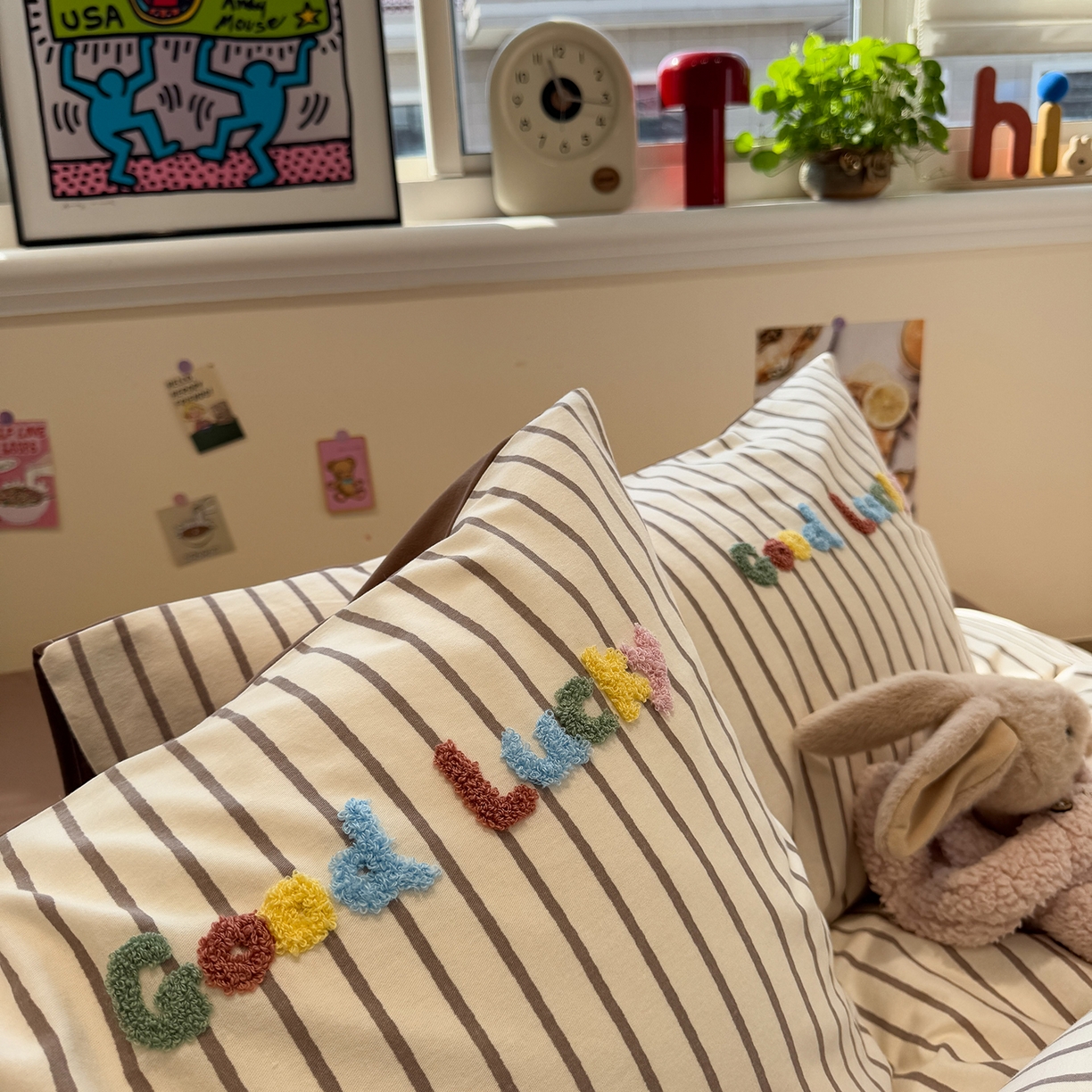 91家纺网 家纺一手货源 找家纺 慕尚家纺 2025新款全棉磨毛毛巾绣单被套 奶萌小狗们