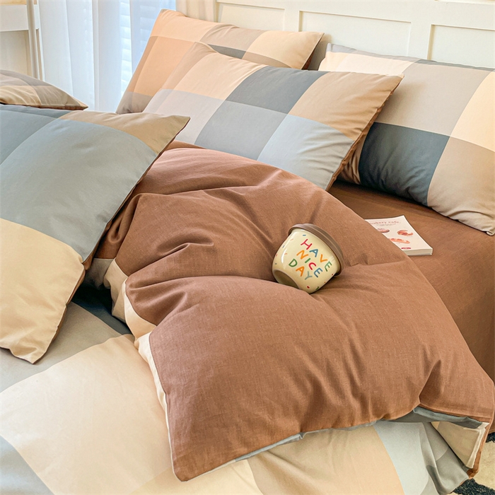 91家纺网 家纺一手货源 找家纺 澜妃 2025春夏新款12868全棉纯棉印花单被套 格韵