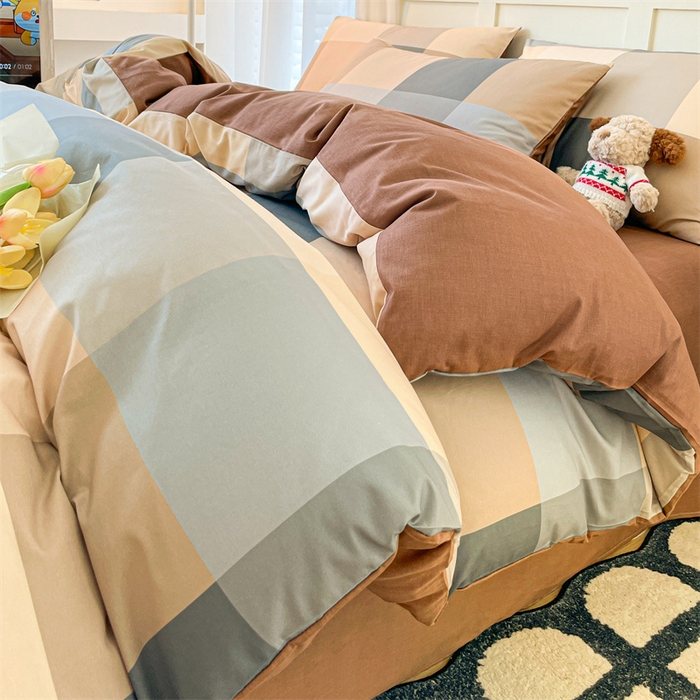 91家纺网 家纺一手货源 找家纺 澜妃 2025春夏新款12868全棉纯棉印花单被套 格韵