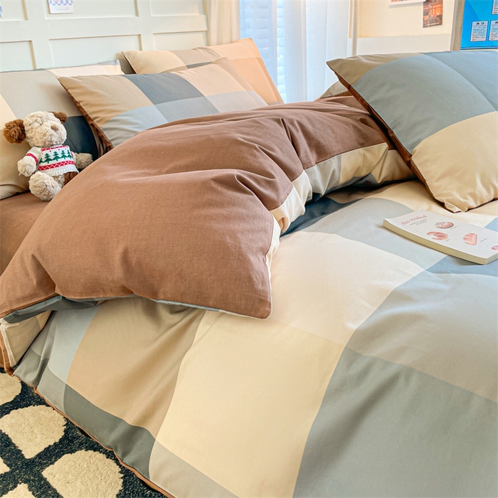 91家纺网 家纺一手货源 找家纺 澜妃 2025春夏新款12868全棉纯棉印花单被套 格韵