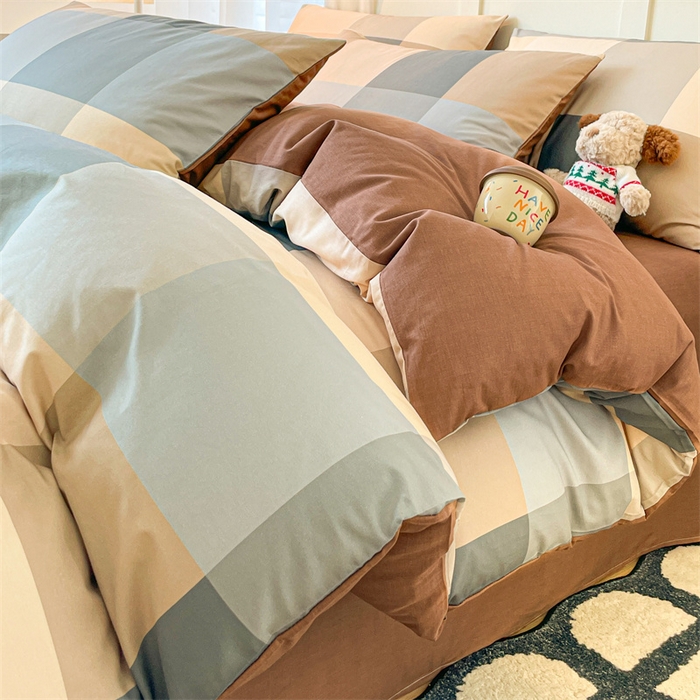 91家纺网 家纺一手货源 找家纺 澜妃 2025春夏新款12868全棉纯棉印花单被套 格韵