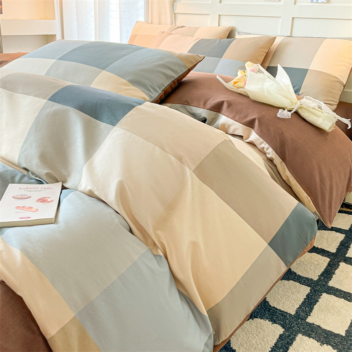 91家纺网 家纺一手货源 找家纺 澜妃 2025春夏新款12868全棉纯棉印花单被套 格韵