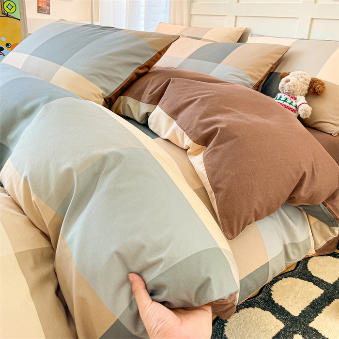 91家纺网 家纺一手货源 找家纺 澜妃 2025春夏新款12868全棉纯棉印花单被套 格韵