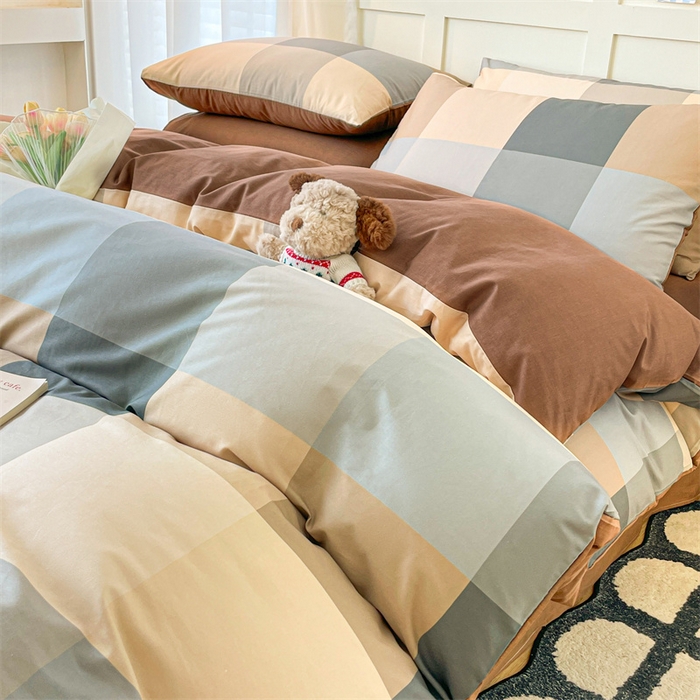 91家纺网 家纺一手货源 找家纺 澜妃 2025春夏新款12868全棉纯棉印花单被套 格韵