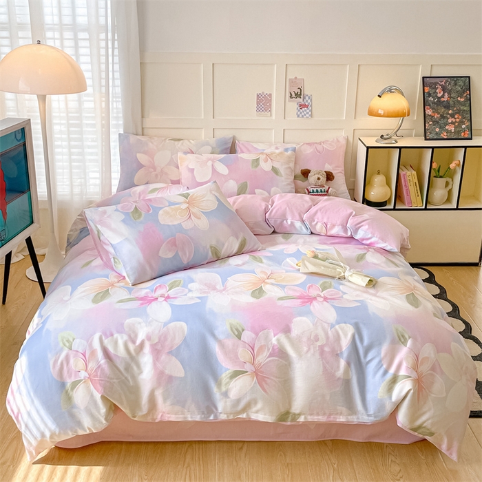 91家纺网 家纺一手货源 找家纺 澜妃 2025春夏新款12868全棉纯棉印花单被套 铃悦