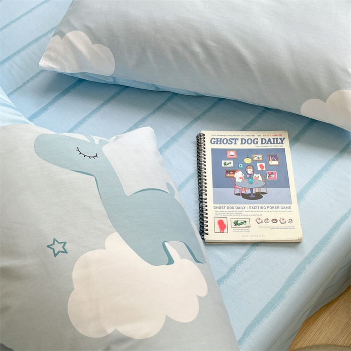 91家纺网 家纺一手货源 找家纺 澜妃 2025春夏新款12868全棉纯棉印花单被套 睡梦鹿