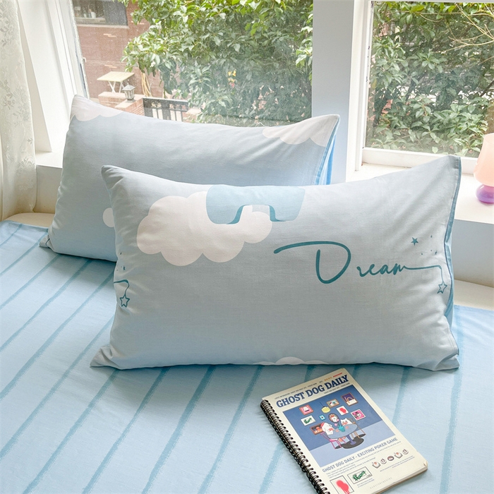 91家纺网 家纺一手货源 找家纺 澜妃 2025春夏新款12868全棉纯棉印花单被套 睡梦鹿