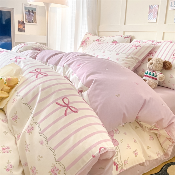 91家纺网 家纺一手货源 找家纺 澜妃 2025春夏新款12868全棉纯棉印花单被套 甜蜜蜜