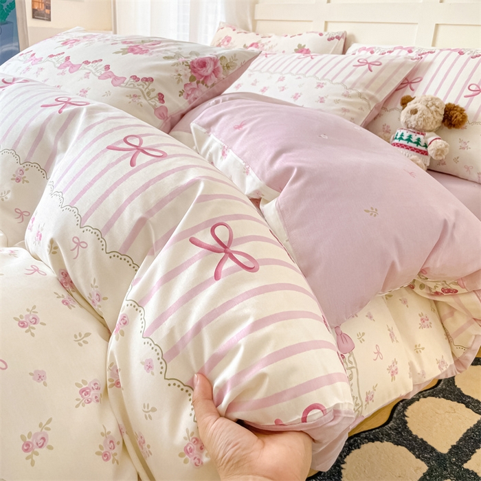 91家纺网 家纺一手货源 找家纺 澜妃 2025春夏新款12868全棉纯棉印花单被套 甜蜜蜜