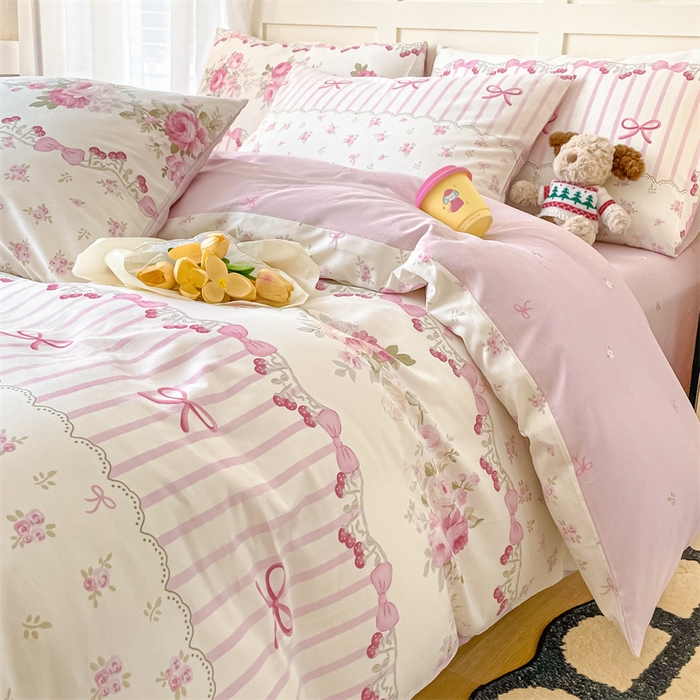 91家纺网 家纺一手货源 找家纺 澜妃 2025春夏新款12868全棉纯棉印花单被套 甜蜜蜜