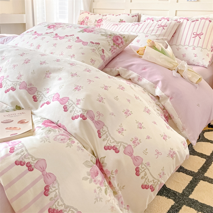 91家纺网 家纺一手货源 找家纺 澜妃 2025春夏新款12868全棉纯棉印花单被套 甜蜜蜜