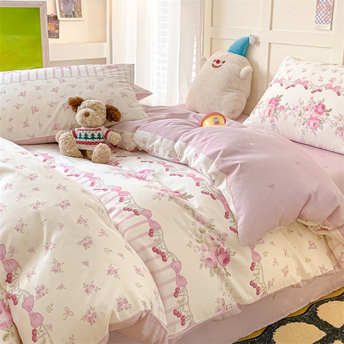 91家纺网 家纺一手货源 找家纺 澜妃 2025春夏新款12868全棉纯棉印花单被套 甜蜜蜜