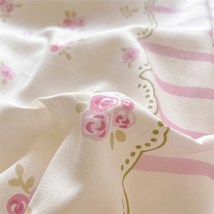 91家纺网 家纺一手货源 找家纺 澜妃 2025春夏新款12868全棉纯棉印花单被套 甜蜜蜜