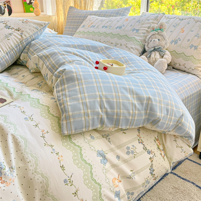 91家纺网 家纺一手货源 找家纺 澜妃 2025春夏新款12868全棉纯棉印花单被套 悠悠仙子