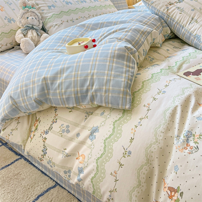 91家纺网 家纺一手货源 找家纺 澜妃 2025春夏新款12868全棉纯棉印花单被套 悠悠仙子