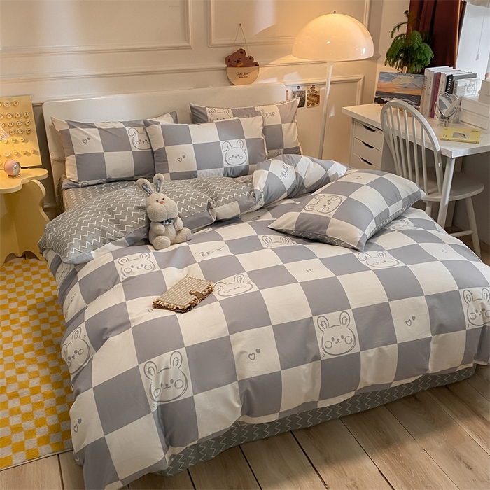 91家纺网 家纺一手货源 找家纺 澜妃 2025春夏新款12868全棉纯棉印花单被套 斑尼兔