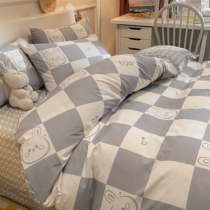 91家纺网 家纺一手货源 找家纺 澜妃 2025春夏新款12868全棉纯棉印花单被套 斑尼兔