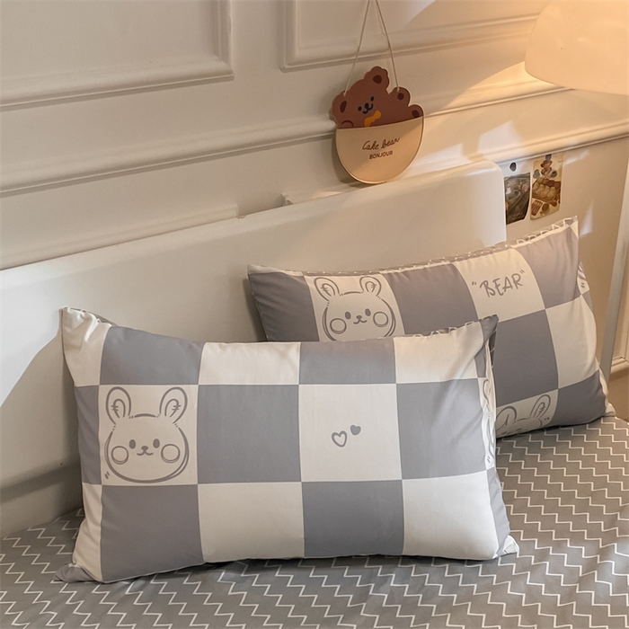 91家纺网 家纺一手货源 找家纺 澜妃 2025春夏新款12868全棉纯棉印花单被套 斑尼兔