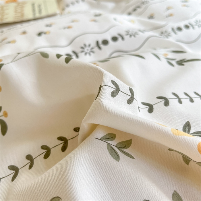 91家纺网 家纺一手货源 找家纺 澜妃 2025春夏新款12868全棉纯棉印花单被套 碧晨春泥