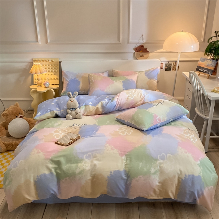 91家纺网 家纺一手货源 找家纺 澜妃 2025春夏新款12868全棉纯棉印花单被套 渲染