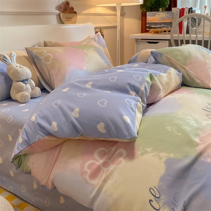 91家纺网 家纺一手货源 找家纺 澜妃 2025春夏新款12868全棉纯棉印花单被套 渲染