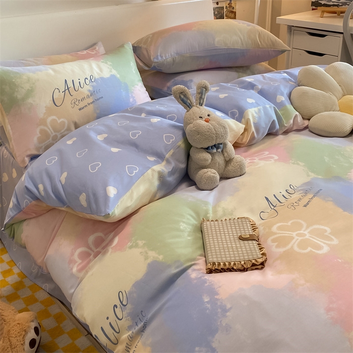 91家纺网 家纺一手货源 找家纺 澜妃 2025春夏新款12868全棉纯棉印花单被套 渲染