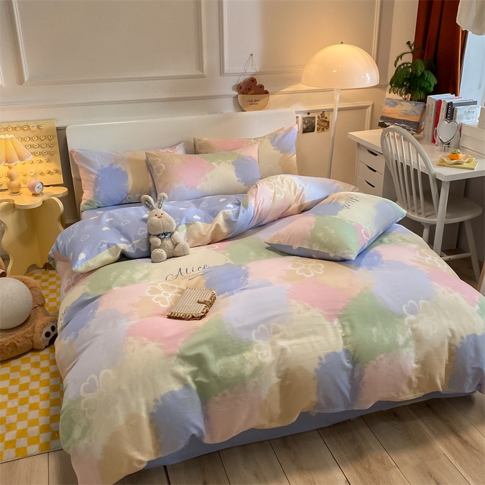 91家纺网 家纺一手货源 找家纺 澜妃 2025春夏新款12868全棉纯棉印花单被套 渲染