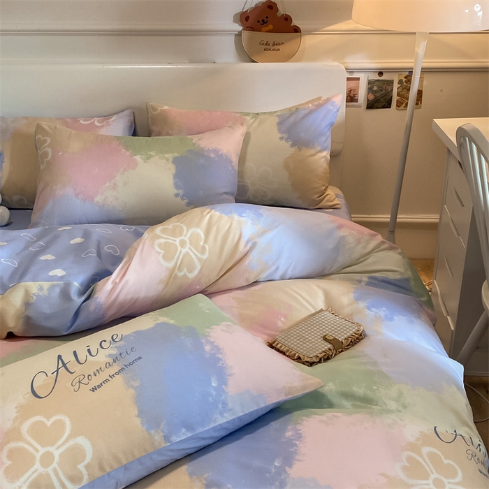 91家纺网 家纺一手货源 找家纺 澜妃 2025春夏新款12868全棉纯棉印花单被套 渲染