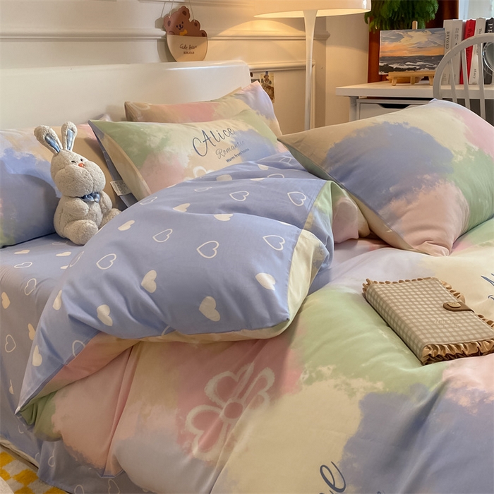 91家纺网 家纺一手货源 找家纺 澜妃 2025春夏新款12868全棉纯棉印花单被套 渲染