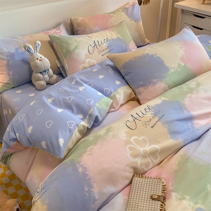 91家纺网 家纺一手货源 找家纺 澜妃 2025春夏新款12868全棉纯棉印花单被套 渲染