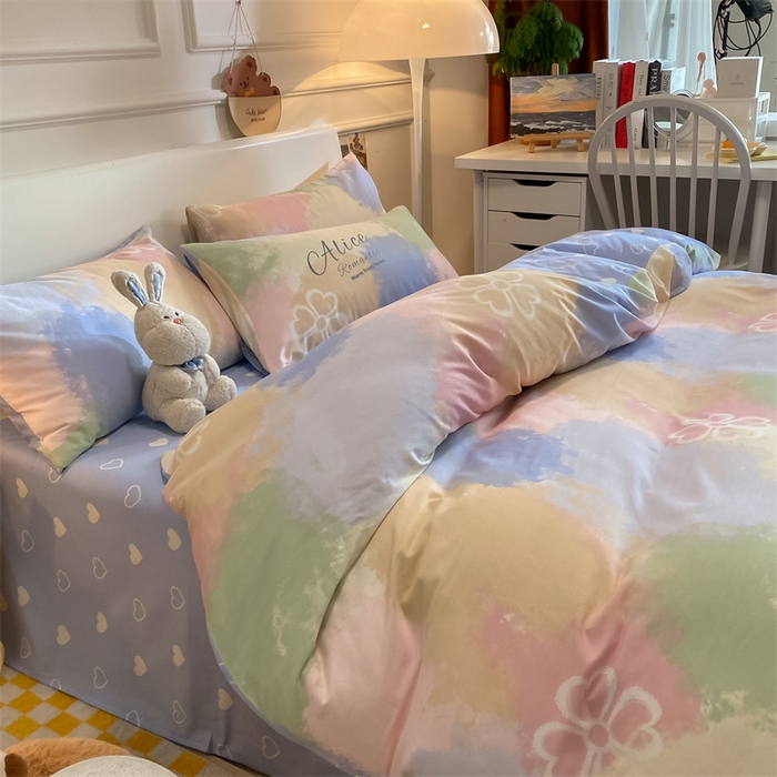 91家纺网 家纺一手货源 找家纺 澜妃 2025春夏新款12868全棉纯棉印花单被套 渲染