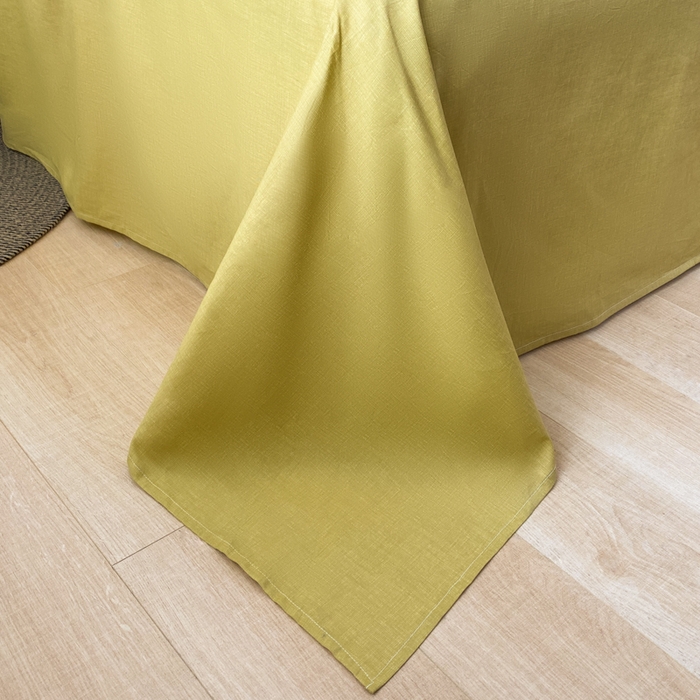 91家纺网 家纺一手货源 找家纺 澜妃 2025春夏新款12868全棉纯棉印花单被套 黄小格