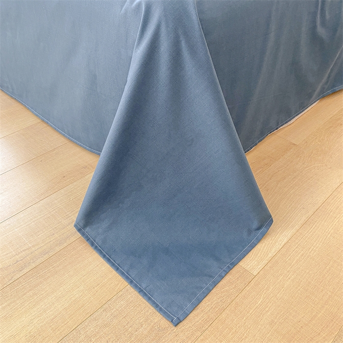 91家纺网 家纺一手货源 找家纺 澜妃 2025春夏新款12868全棉纯棉印花单被套 简约-蓝