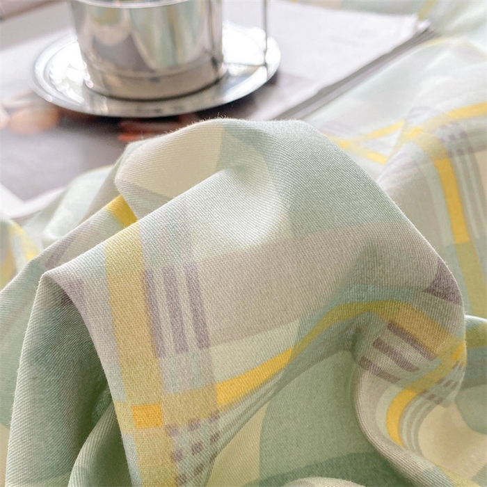 91家纺网 家纺一手货源 找家纺 澜妃 2025春夏新款12868全棉纯棉印花单被套 简约-绿