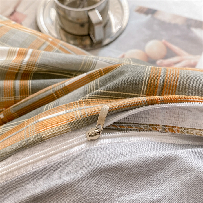 91家纺网 家纺一手货源 找家纺 澜妃 2025春夏新款12868全棉纯棉印花单被套 卡其