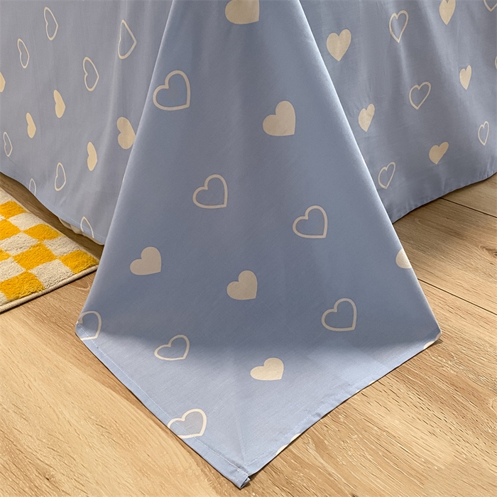 91家纺网 家纺一手货源 找家纺 澜妃 2025春夏新款12868全棉纯棉印花单被套 蓝风铃