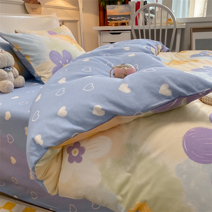 91家纺网 家纺一手货源 找家纺 澜妃 2025春夏新款12868全棉纯棉印花单被套 七彩花