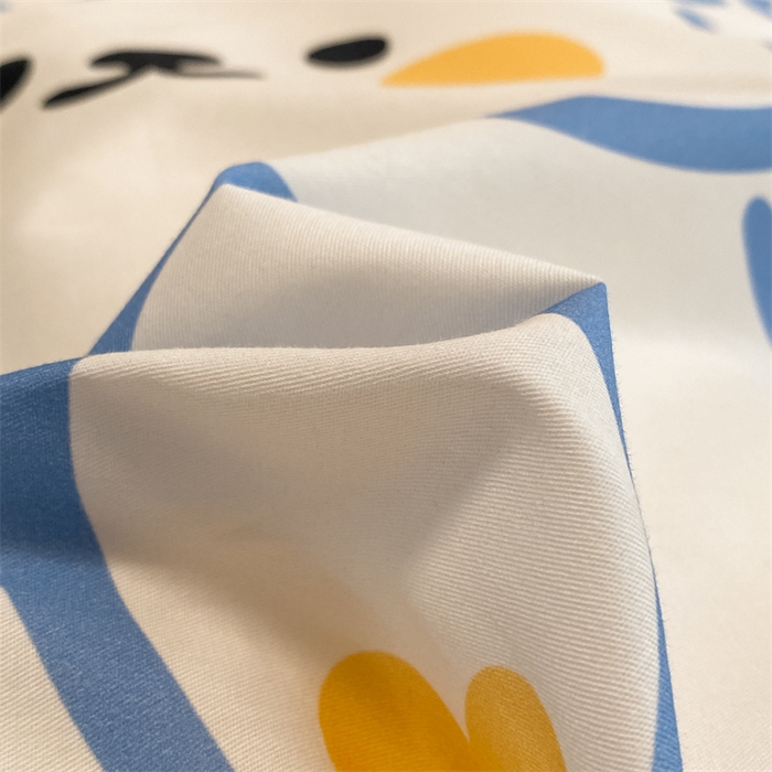 91家纺网 家纺一手货源 找家纺 澜妃 2025春夏新款12868全棉纯棉印花单被套 波波熊-蓝