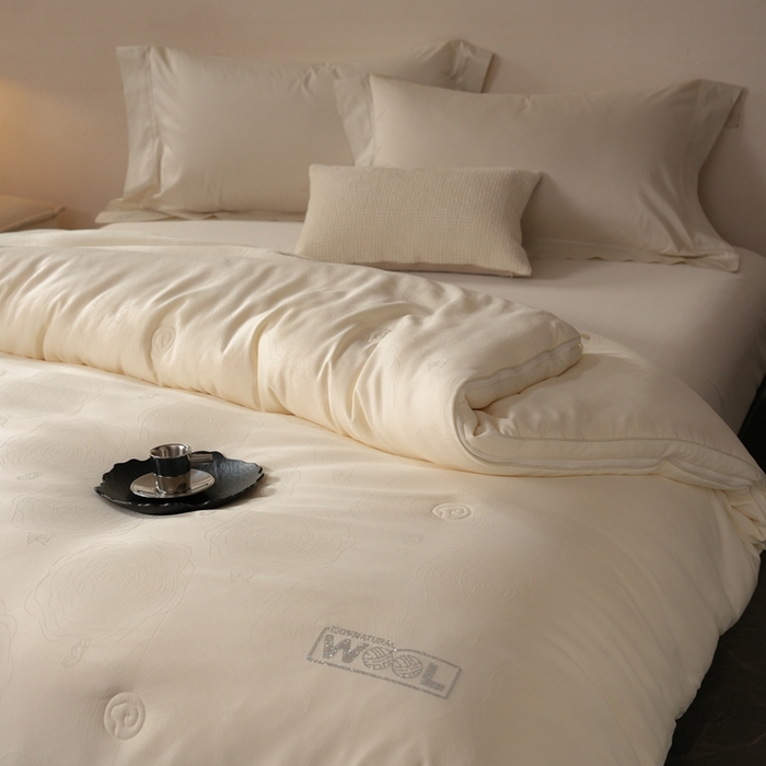 91家纺网 家纺一手货源 找家纺 （总）丽卡家纺 2025新款美好约定提花蚕丝子母被被子被芯