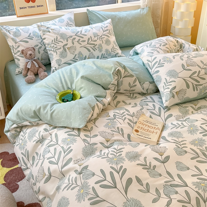 91家纺网 家纺一手货源 找家纺 澜妃 2025春夏新款12868全棉纯棉印花单被套 绿风玲