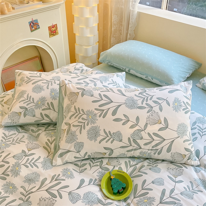 91家纺网 家纺一手货源 找家纺 澜妃 2025春夏新款12868全棉纯棉印花单被套 绿风玲