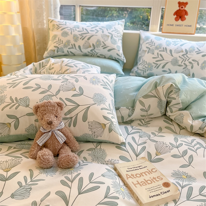 91家纺网 家纺一手货源 找家纺 澜妃 2025春夏新款12868全棉纯棉印花单被套 绿风玲