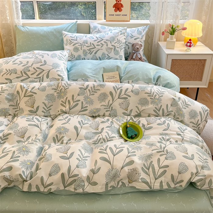 91家纺网 家纺一手货源 找家纺 澜妃 2025春夏新款12868全棉纯棉印花单被套 绿风玲