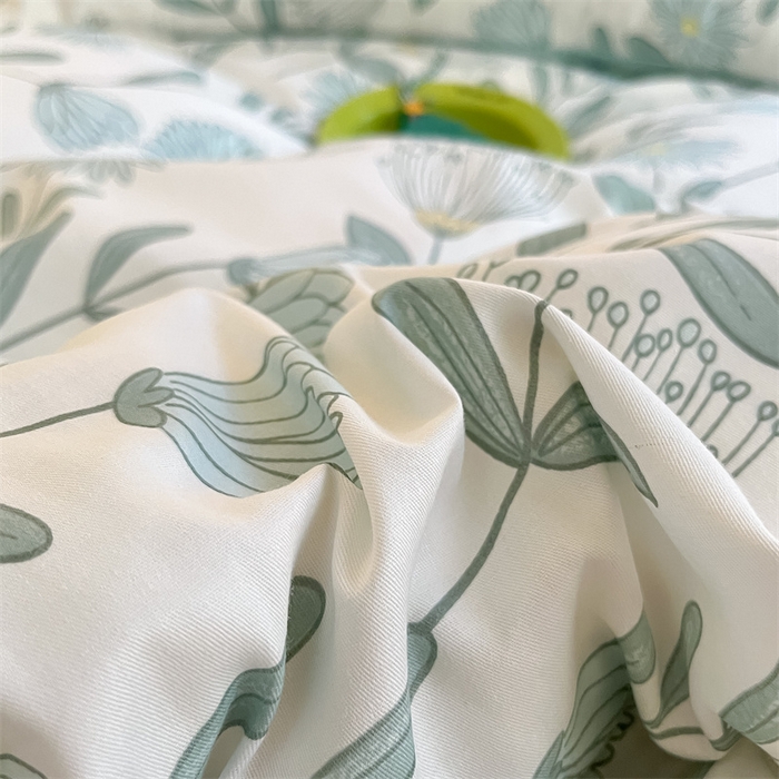 91家纺网 家纺一手货源 找家纺 澜妃 2025春夏新款12868全棉纯棉印花单被套 绿风玲